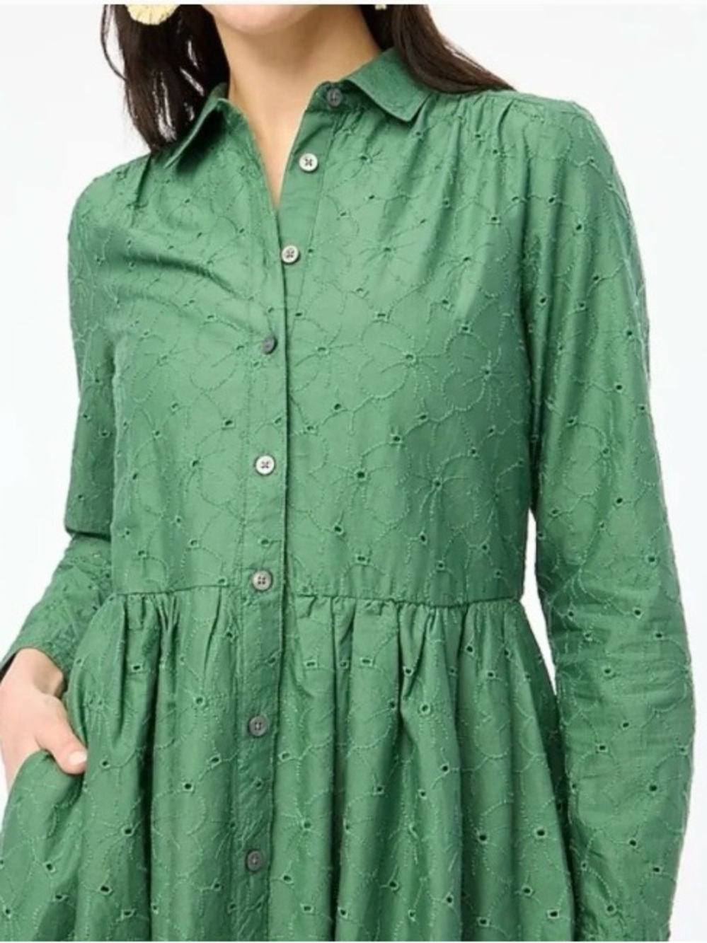J. Crew Factory Eyelet Embroidered Dress